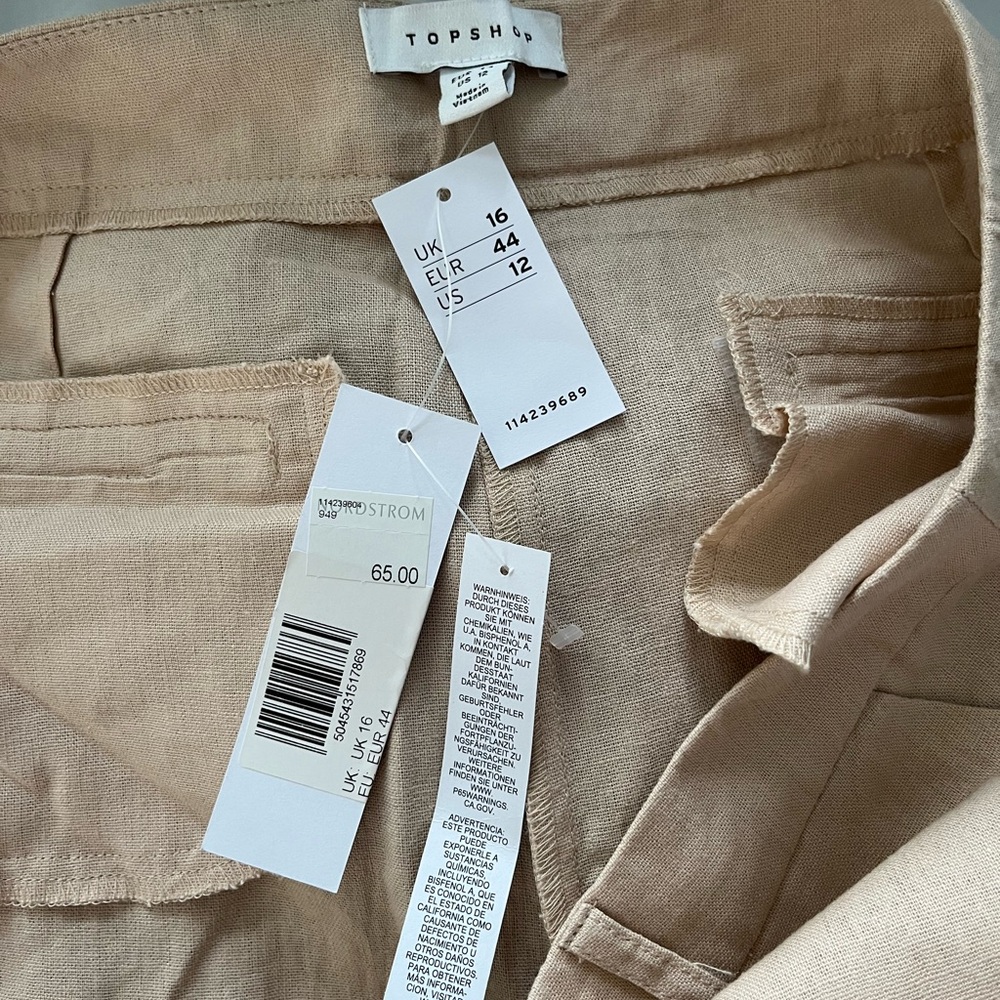 Topshop Beige Trousers